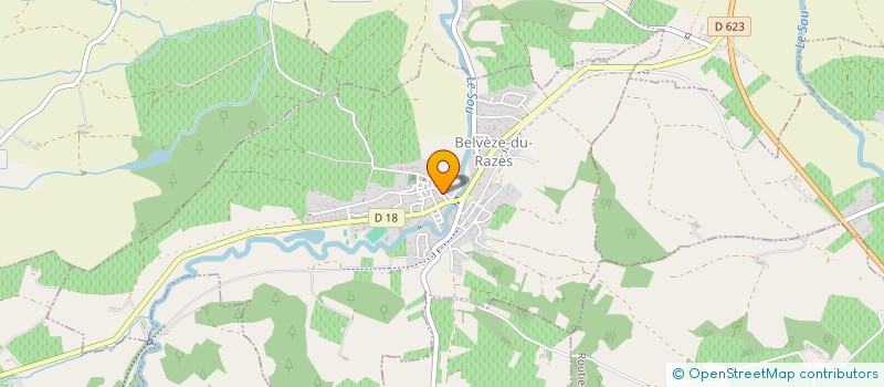 localisation de l'entreprise LE CHENE VERT  BELVEZE-DU-RAZES