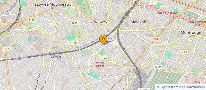 localisation de l'entreprise LE CHENE VERT  MALAKOFF