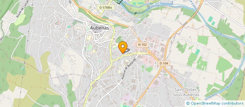 localisation de l'entreprise LE CHENE VERT D'AUBENAS à AUBENAS
