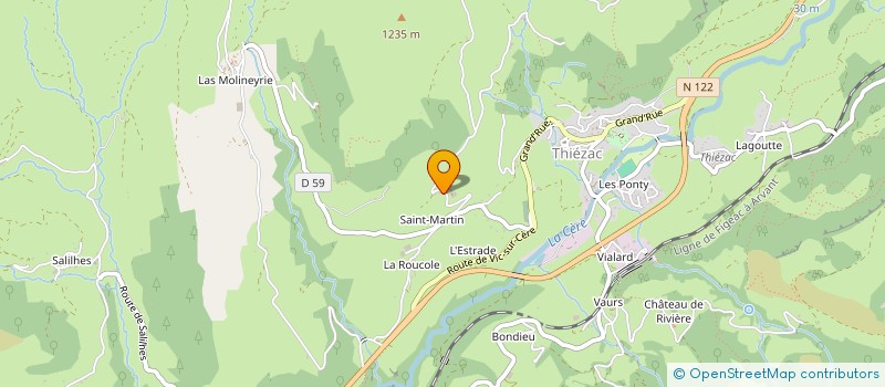 localisation de l'entreprise LE CHER ENERGIES à THIEZAC