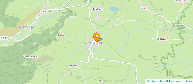localisation de l'entreprise LE CHEVAL BLANC à LAVEISSIERE