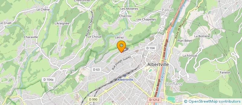 localisation de l'entreprise LE CHEVAL BLANC  ALBERTVILLE