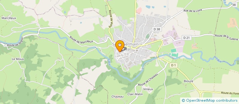 localisation de l'entreprise LE CHEVAL BLANC (LCB)  SAINT-GERMAIN-LAVAL