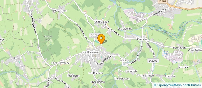 localisation de l'entreprise LE CHEVAL ROUGE  PEILLONNEX