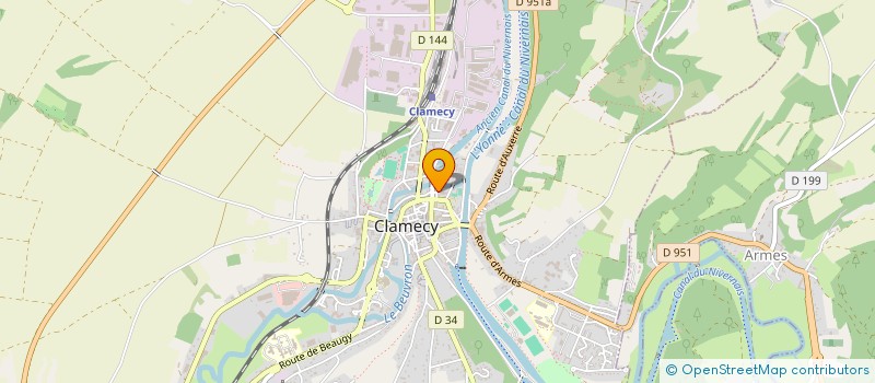 localisation de l'entreprise LE CHEVALET à CLAMECY