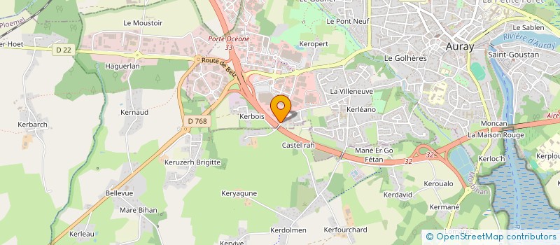 localisation de l'entreprise LE CHEVILLIER à AURAY