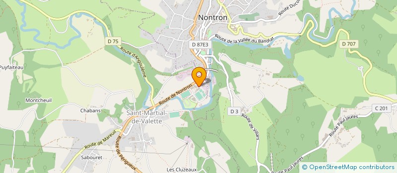 localisation de l'entreprise LE CHEVREFEUILLE à SAINT MARTIAL DE VALETTE