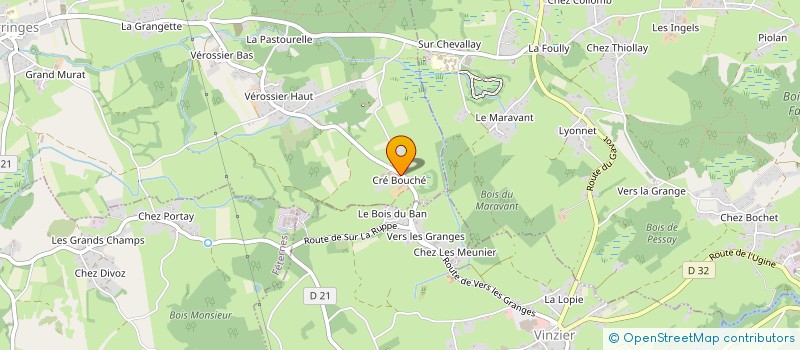 localisation de l'entreprise LE CHEVREUIL à LARRINGES