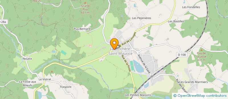 localisation de l'entreprise LE CHEYROUX à LA JONCHERE-SAINT-MAURICE