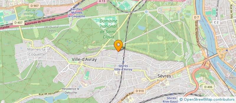 localisation de l'entreprise LE CHIEN BLEU  VILLE-D'AVRAY