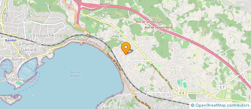 localisation de l'entreprise LE CHIEN DE LA FORET à SANARY-SUR-MER