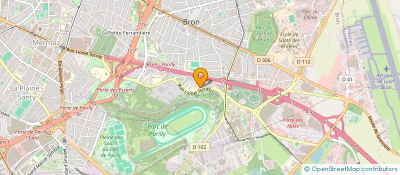 localisation de l'entreprise LE CHIEN FOU à BRON