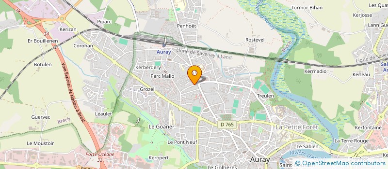 localisation de l'entreprise LE CHIEN NOIR à AURAY