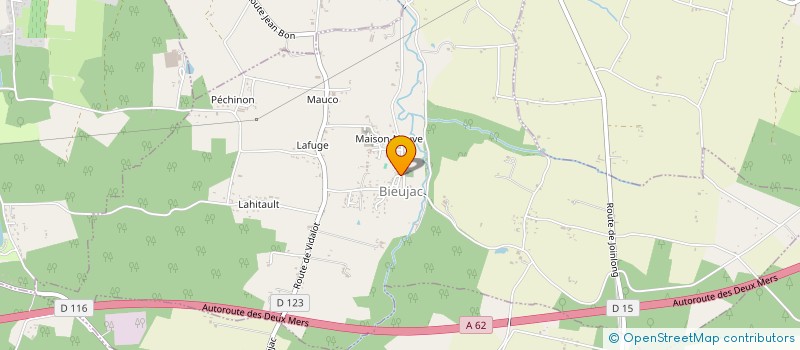 localisation de l'entreprise LE CHIEN PERCHE  BIEUJAC