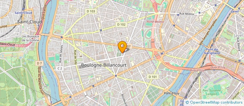 localisation de l'entreprise LE CHIEN VERT à BOULOGNE-BILLANCOURT