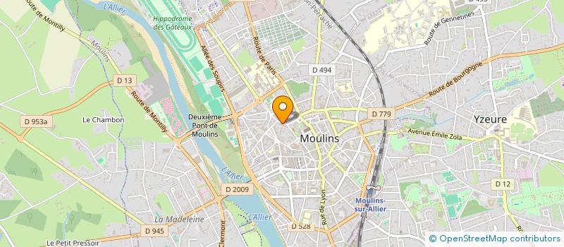 localisation de l'entreprise LE CHIFFRE D'OR à MOULINS