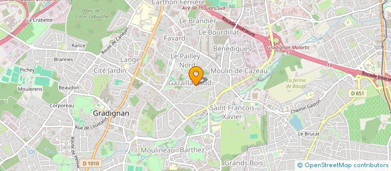 localisation de l'entreprise LE CHOEUR CELTIQUE DE L'EAU BOURDE  GRADIGNAN