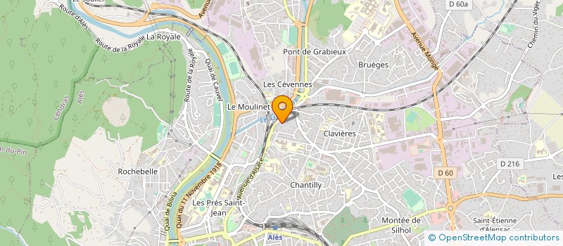 localisation de l'entreprise LE CHOEUR DE CANTO CEVENNES  ALES