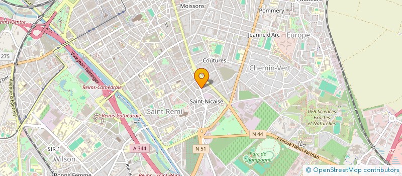 localisation de l'entreprise LE CHOEUR DE CHAMPAGNE  REIMS