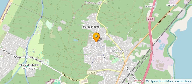 localisation de l'entreprise LE CHOEUR DES P'TITS LANDAIS  LABENNE