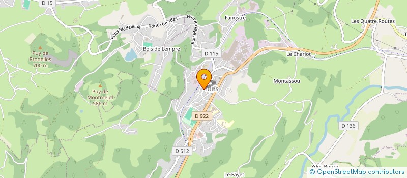 localisation de l'entreprise LE CHOEUR DES VOLCANS à YDES