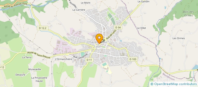 localisation de l'entreprise LE CHOU RAVI à CHAZELLES-SUR-LYON