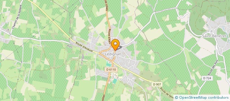 localisation de l'entreprise LE CHRYSTALEX  LEDIGNAN