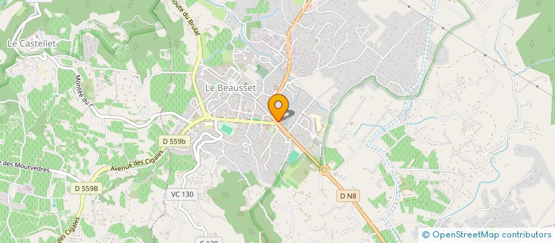 localisation de l'entreprise LE CIGALON  LE BEAUSSET