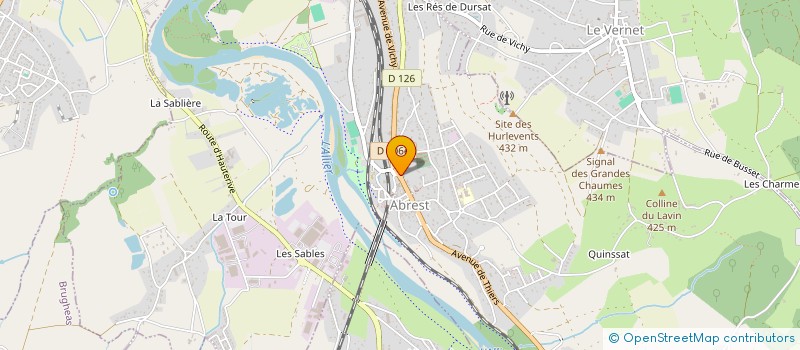 localisation de l'entreprise LE CINABRE  ABREST