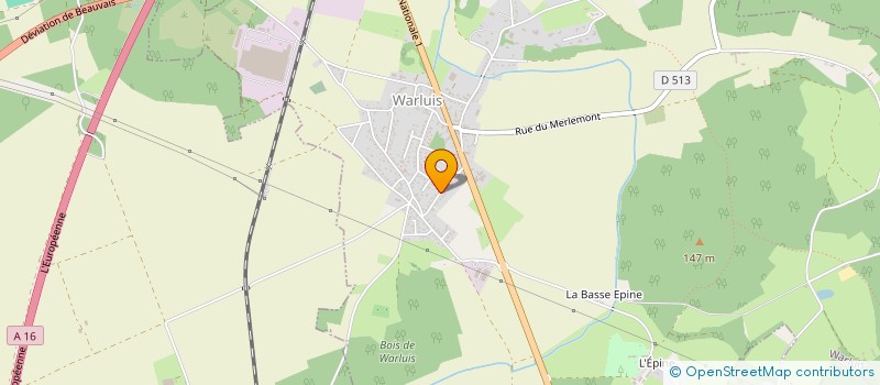 localisation de l'entreprise LE CINEMA S'EXPOSE DANS L'OISE  WARLUIS