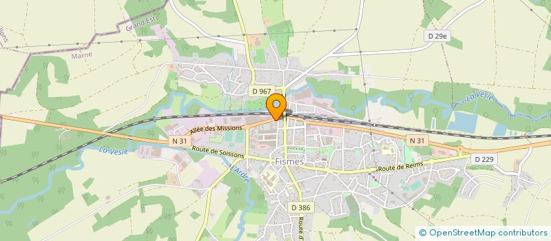 localisation de l'entreprise LE CINQ-VINGT  FISMES