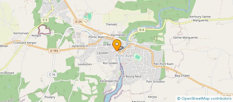 localisation de l'entreprise LE CLAN  PONT-AVEN