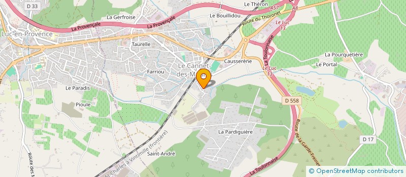 localisation de l'entreprise LE CLAU D'ANE  LE CANNET-DES-MAURES