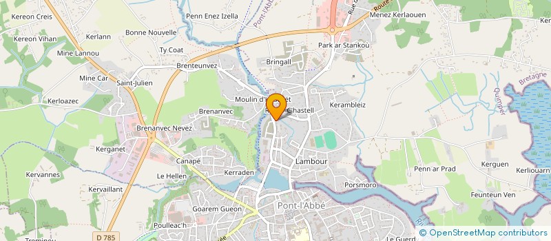 localisation de l'entreprise LE CLECH  PONT-L'ABBE