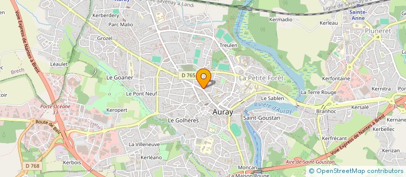 localisation de l'entreprise LE CLEMENCEAU à AURAY