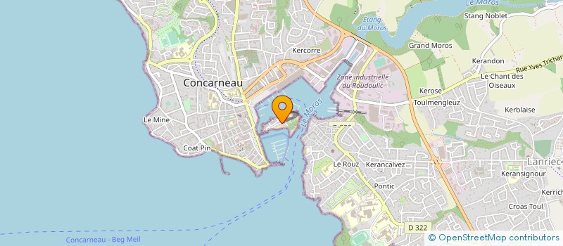 localisation de l'entreprise LE CLEMENT CHARLOTTE  CONCARNEAU