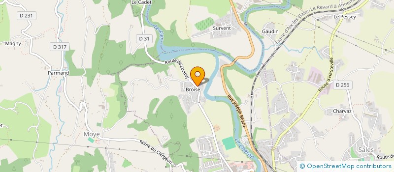 localisation de l'entreprise LE CLERGEON à RUMILLY