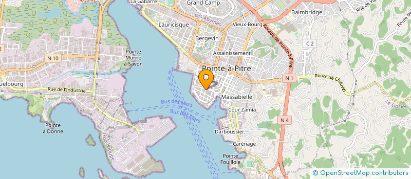 localisation de l'entreprise LE CLOCHARD à POINTE A PITRE