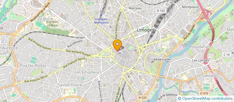 localisation de l'entreprise LE CLOCHER à LIMOGES