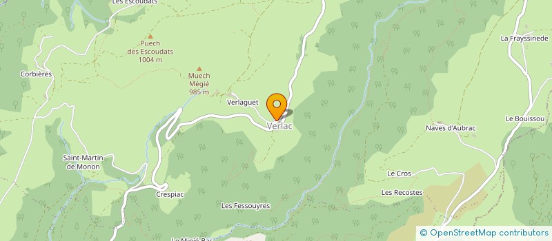 localisation de l'entreprise LE CLOCHER DE VERLAC  SAINT GENIEZ D'OLT ET D'AUBRAC