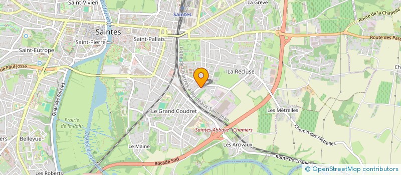 localisation de l'entreprise LE CLOS  SAINTES