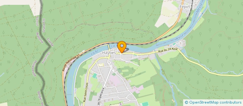 localisation de l'entreprise LE CLOS BELLE ROSE ET LA ROSERAIE  HAYBES