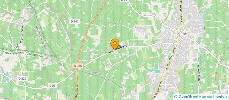 localisation de l'entreprise LE CLOS DE GARAUD  CAROMB