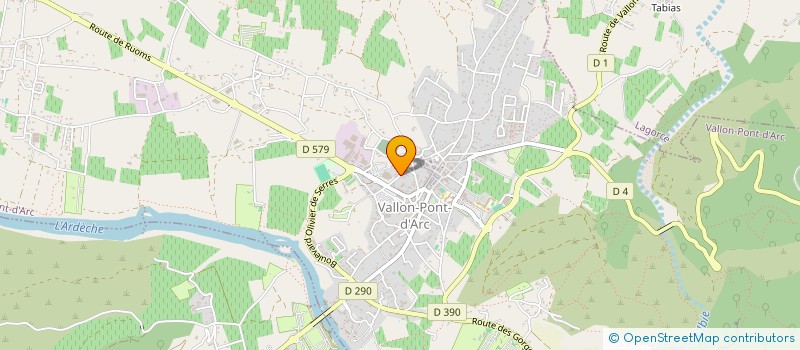 localisation de l'entreprise LE CLOS DE L'ARC à VALLON-PONT-D'ARC