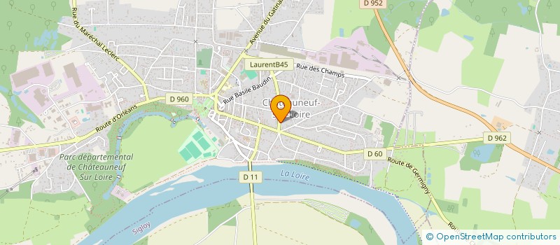 localisation de l'entreprise LE CLOS DE L ARPENT à CHATEAUNEUF-SUR-LOIRE