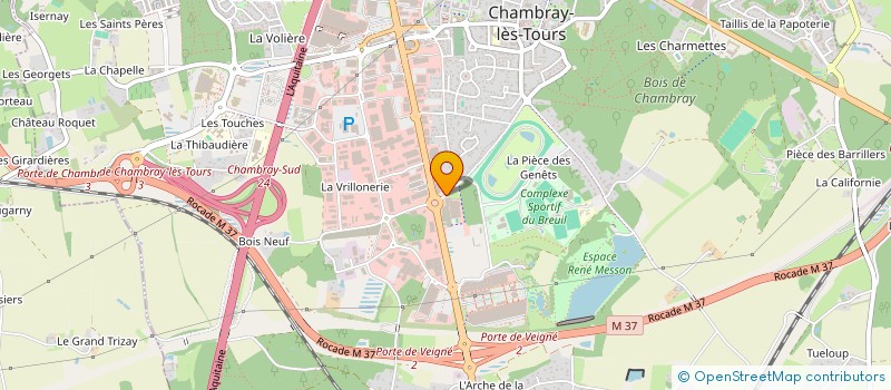 localisation de l'entreprise LE CLOS DE L'EGALITE  CHAMBRAY-LES-TOURS