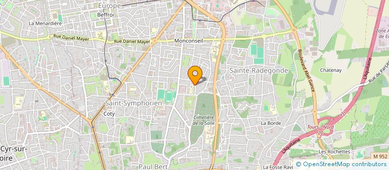 localisation de l'entreprise LE CLOS DE L'ORATOIRE  TOURS