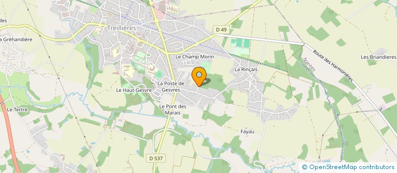 localisation de l'entreprise LE CLOS DE LA BRONCAIS à TREILLIERES