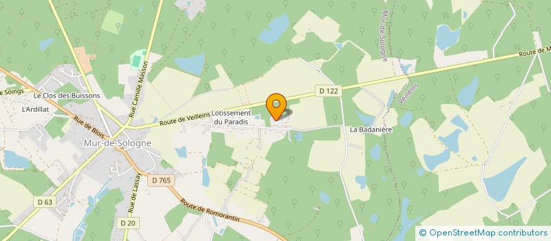 localisation de l'entreprise LE CLOS DE LA FORET  MUR-DE-SOLOGNE