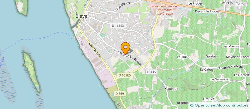 localisation de l'entreprise LE CLOS DE LA MARINA à BLAYE